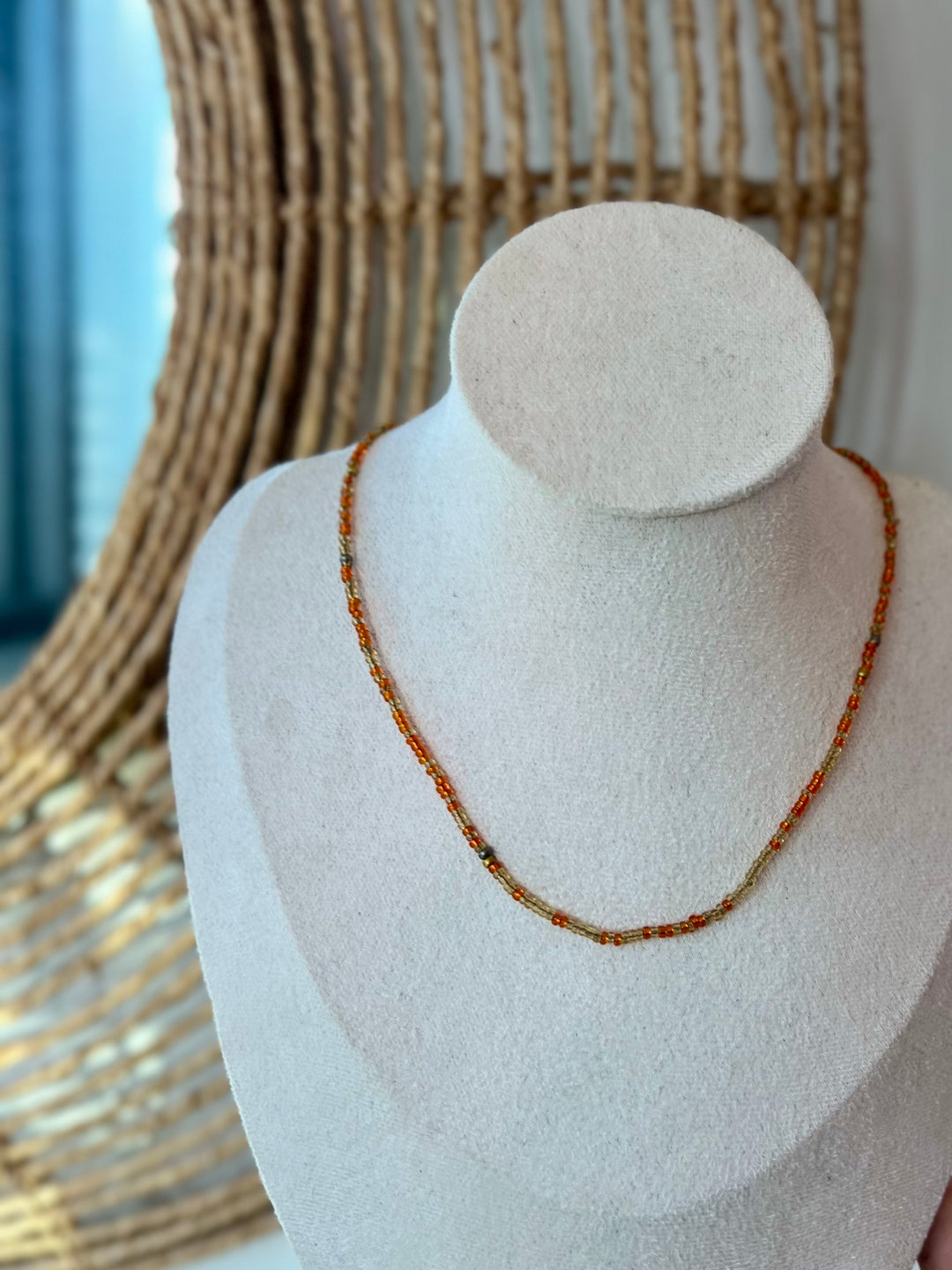 Orange Pearl Chain