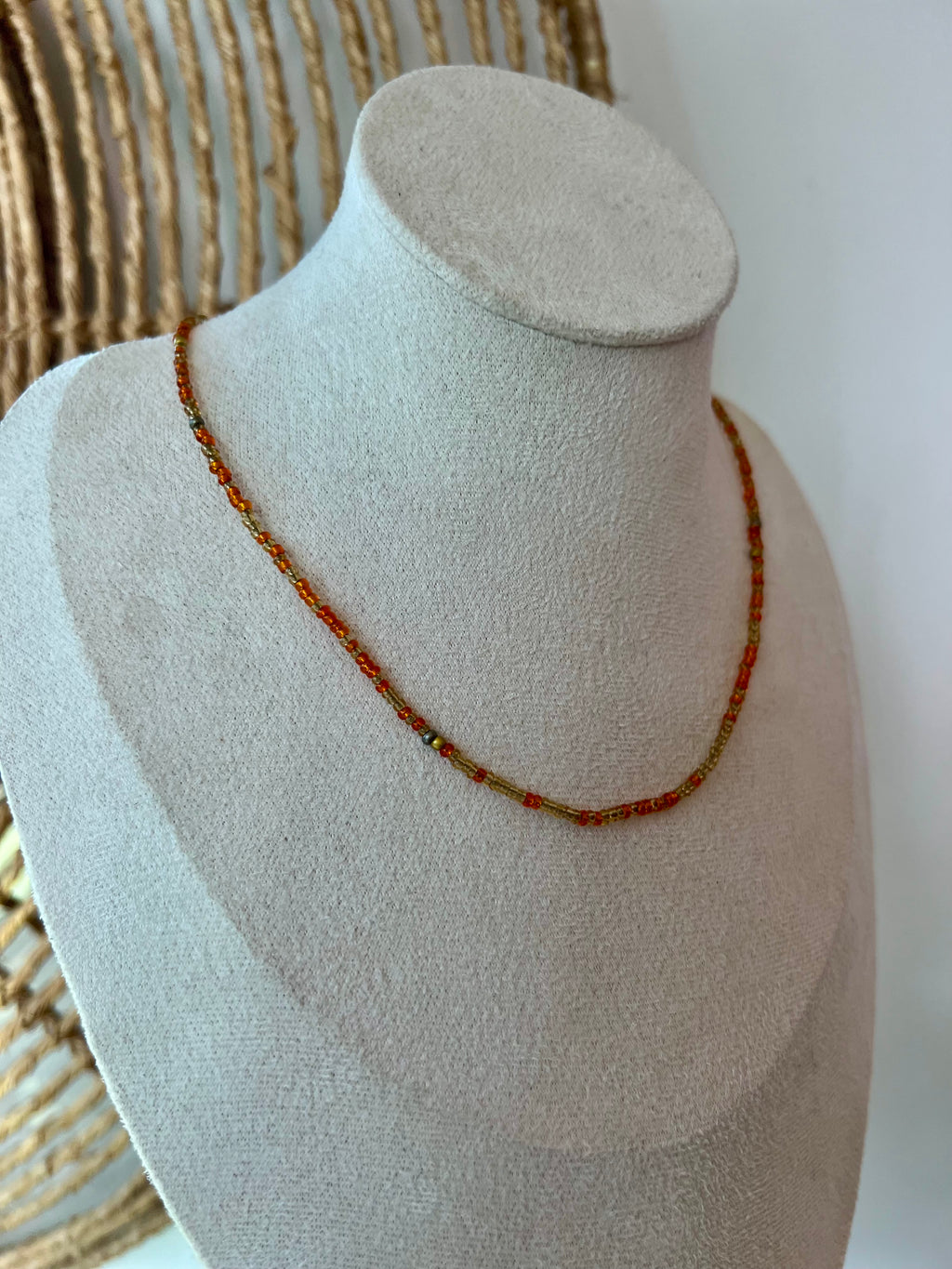 Orange Pearl Chain